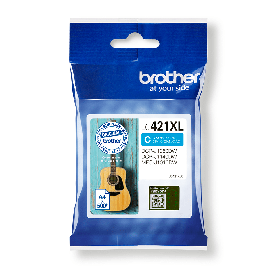 Brother LC-421XLC / LC421XLC cyan ink cartridge XL, 500 pages