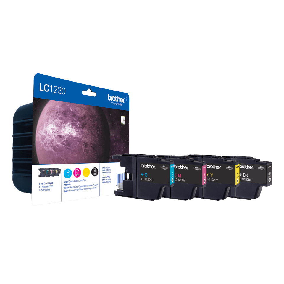 [LC1220VALBP] Brother LC-1220VALBP / LC1220VALBP ink cartridge value pack, 4 colors, 300 pages