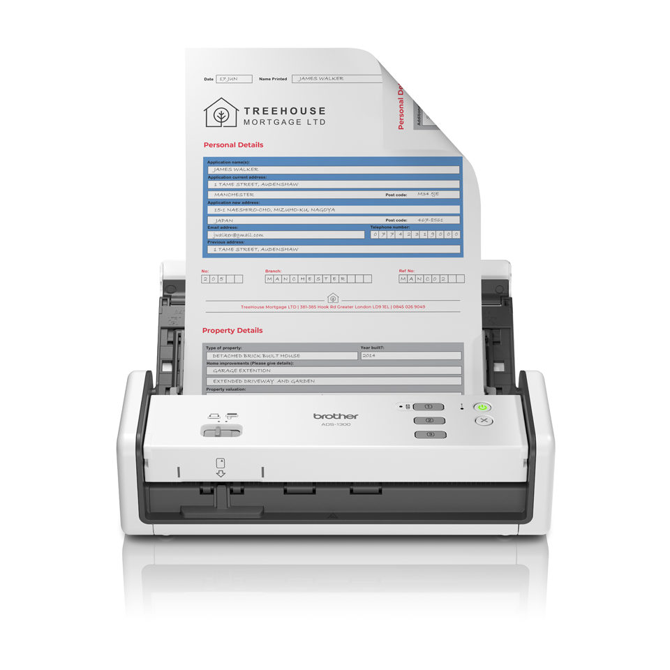 [ADS1300UN1] Brother ADS-1300 Dokumentenscanner, A4, 30 S./Min., Duplex