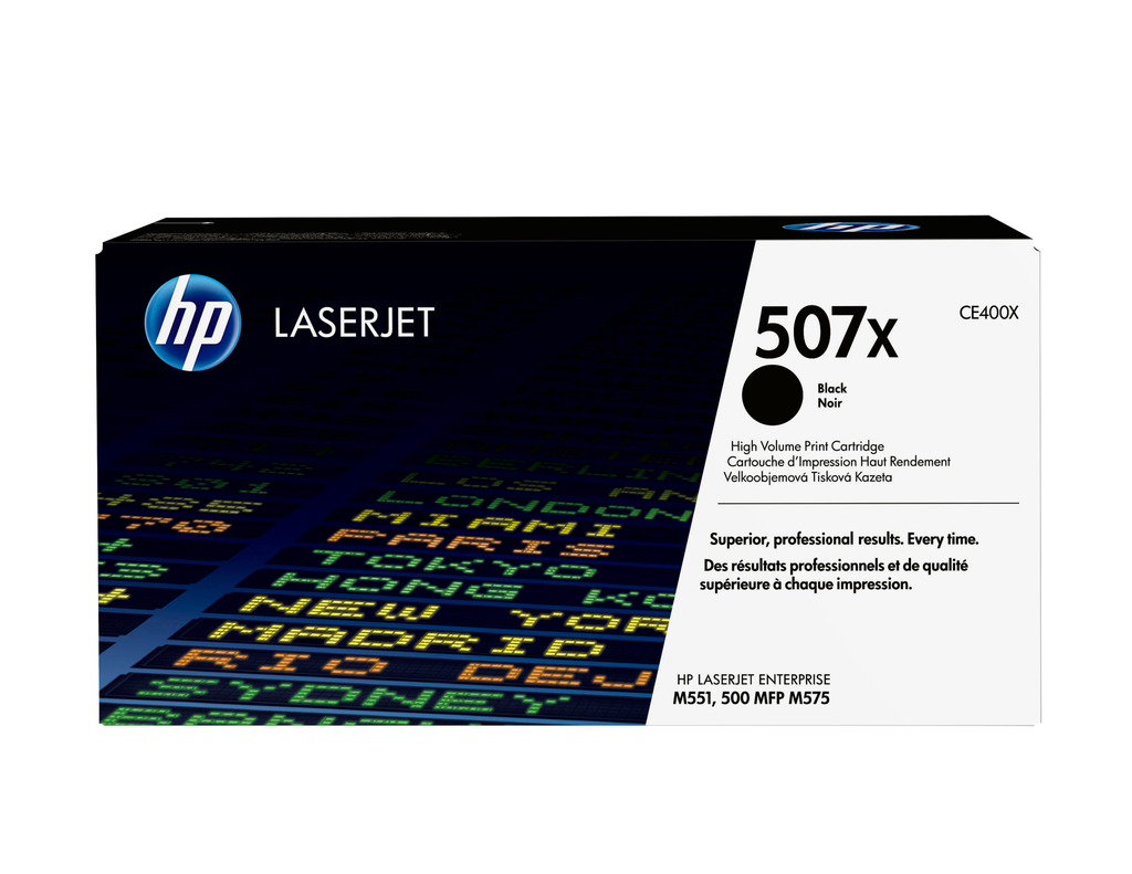 Toner HP 507X / CE400X noir XL, 11 000 pages