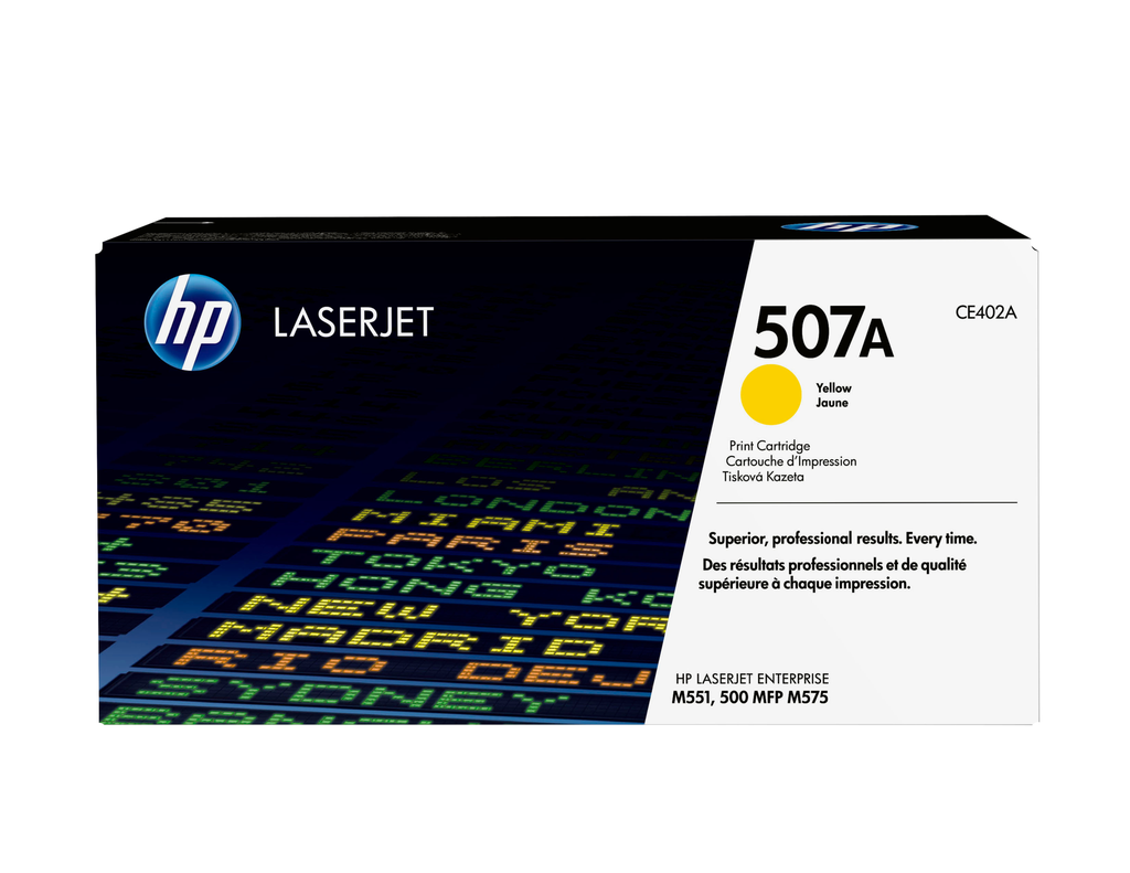 HP 507A / CE402A yellow toner, 6,000 pages