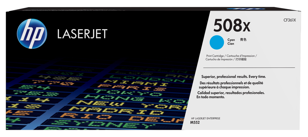 HP 508X / CF361X cyan XL toner, 9,500 pages