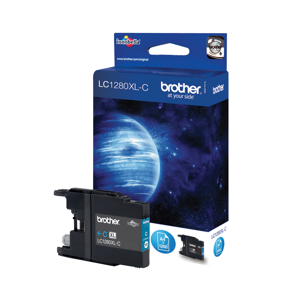 Cartouche d'encre Brother LC-1280XLC / LC1280XLC cyan XXL, 1 200 pages