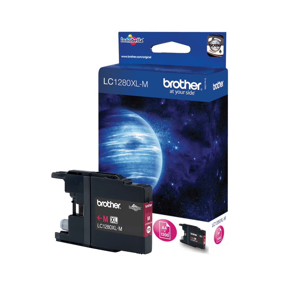 Brother LC-1280XLM / LC1280XLM magenta ink cartridge XXL, 1,200 pages