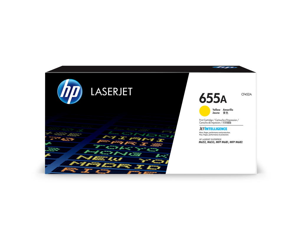 HP 655A / CF452A yellow toner, 10,500 pages