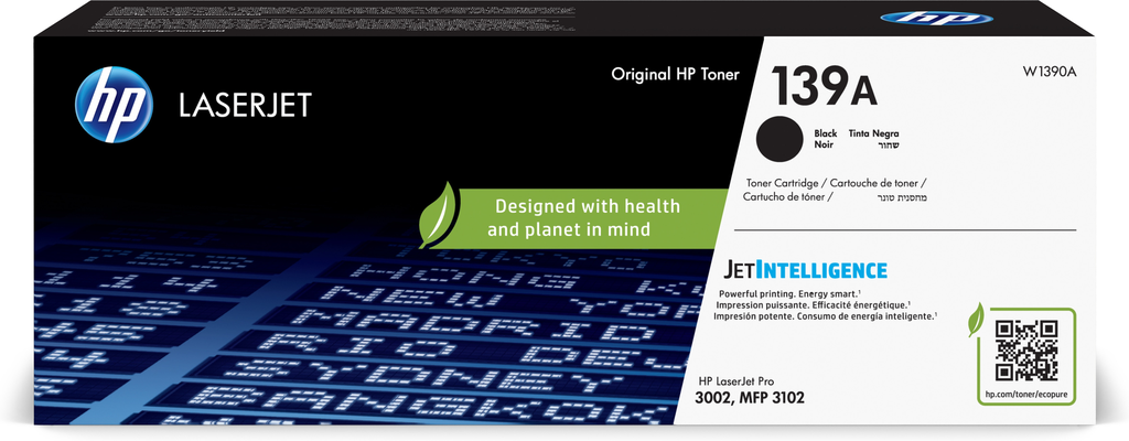 HP 139A / W1390A black toner, 1,500 pages