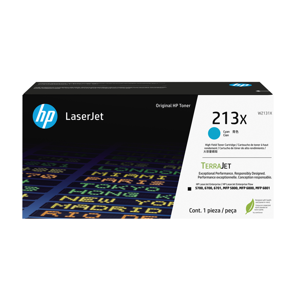 HP 213X / W2131X cyan XL toner, 6,000 pages