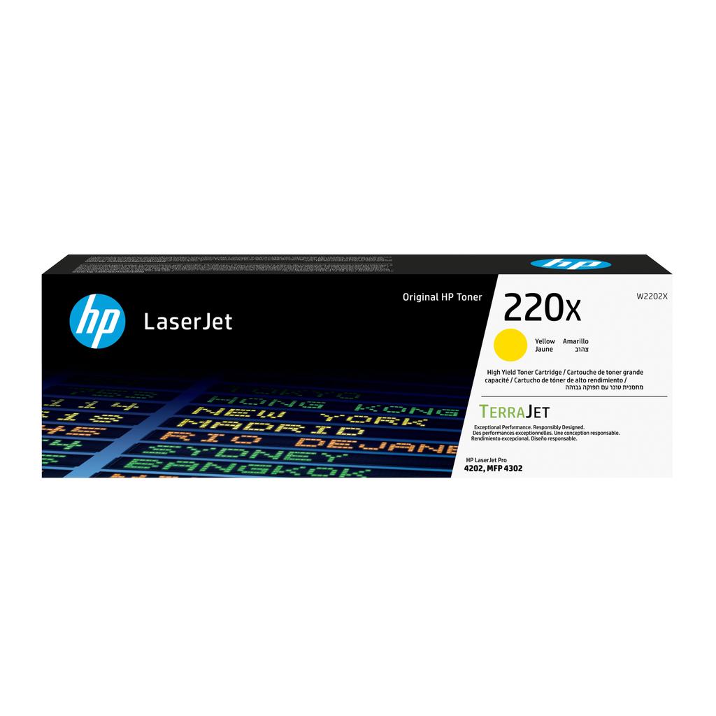 Toner HP 220X / W2202X Gelb XL, 5.500 Seiten