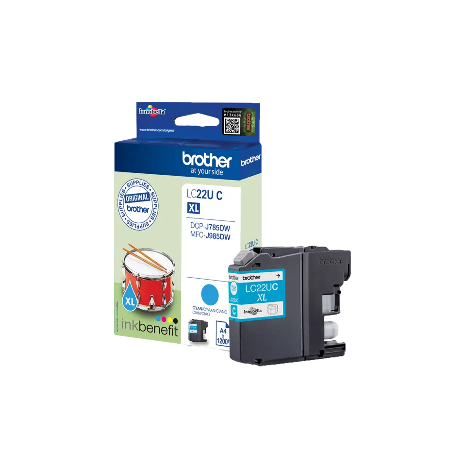 [LC22UC] Brother Tintenpatrone LC-22UC / LC22UC Cyan, 1.200 Seiten