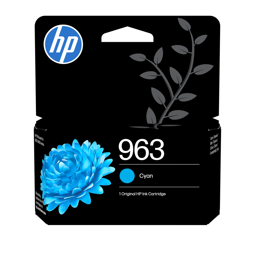 HP 963 / 3JA23AE cyan ink cartridge, 700 pages