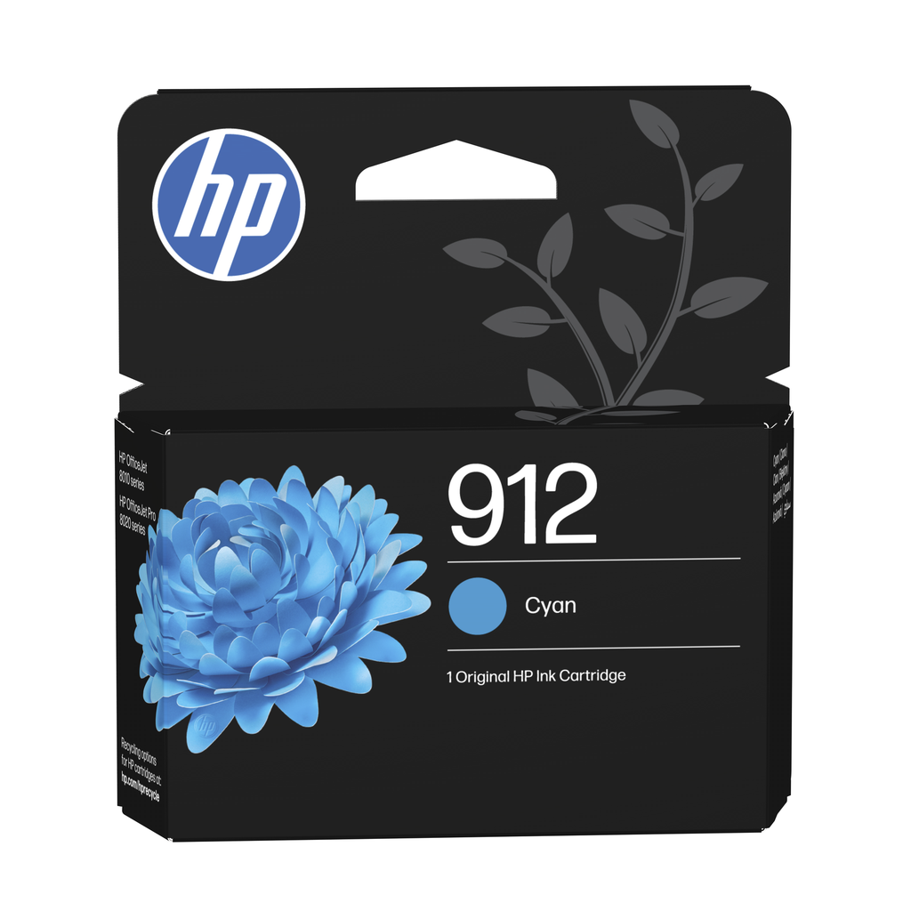 Tintenpatrone HP 912 / 3YL77AE Cyan, 315 Seiten