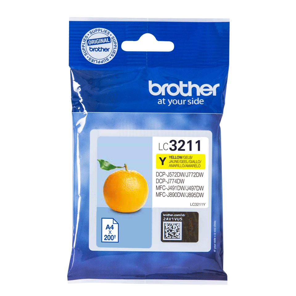 Cartouche d'encre Brother LC-3211Y / LC3211Y jaune, 200 pages