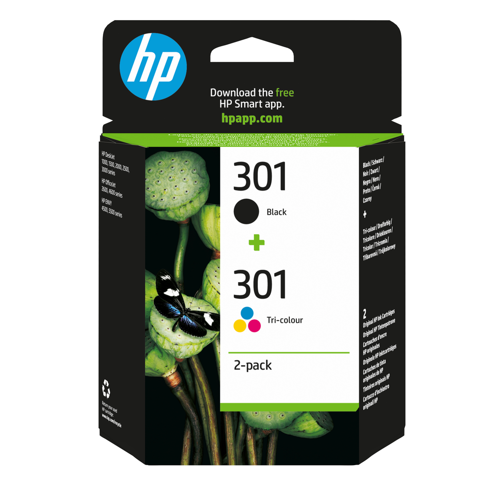 Multipack HP 301 / N9J72AE 4 Farben, 170 Seiten