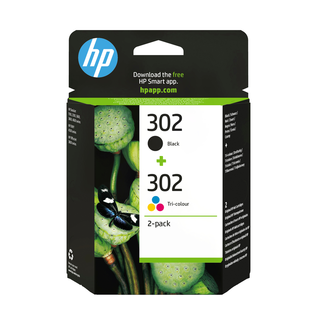[X4D37AE] Multipack HP 302 / X4D37AE 4 Farben, 170 Seiten