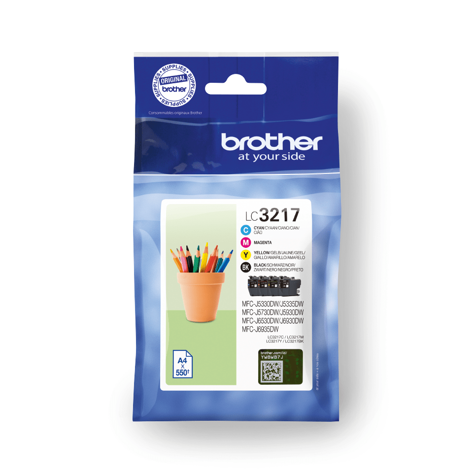 Brother Tinten-Multipack LC-3217VAL / LC3217VAL, 4 Farben, 550 Seiten