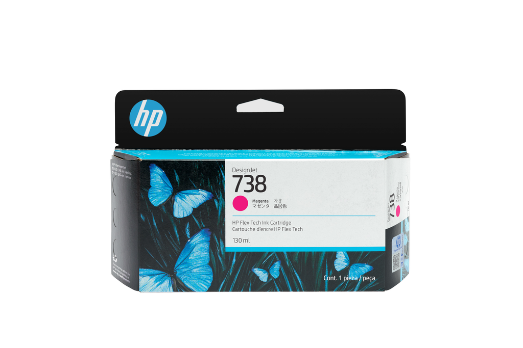 Tintenpatrone HP 738 / 498N6A Magenta, 130 ml