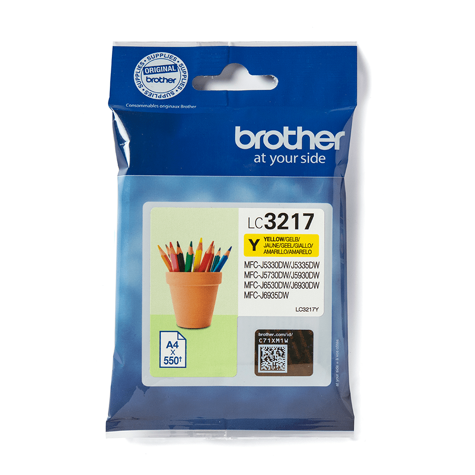 [LC3217Y] Brother LC-3217Y / LC3217Y yellow ink cartridge, 550 pages