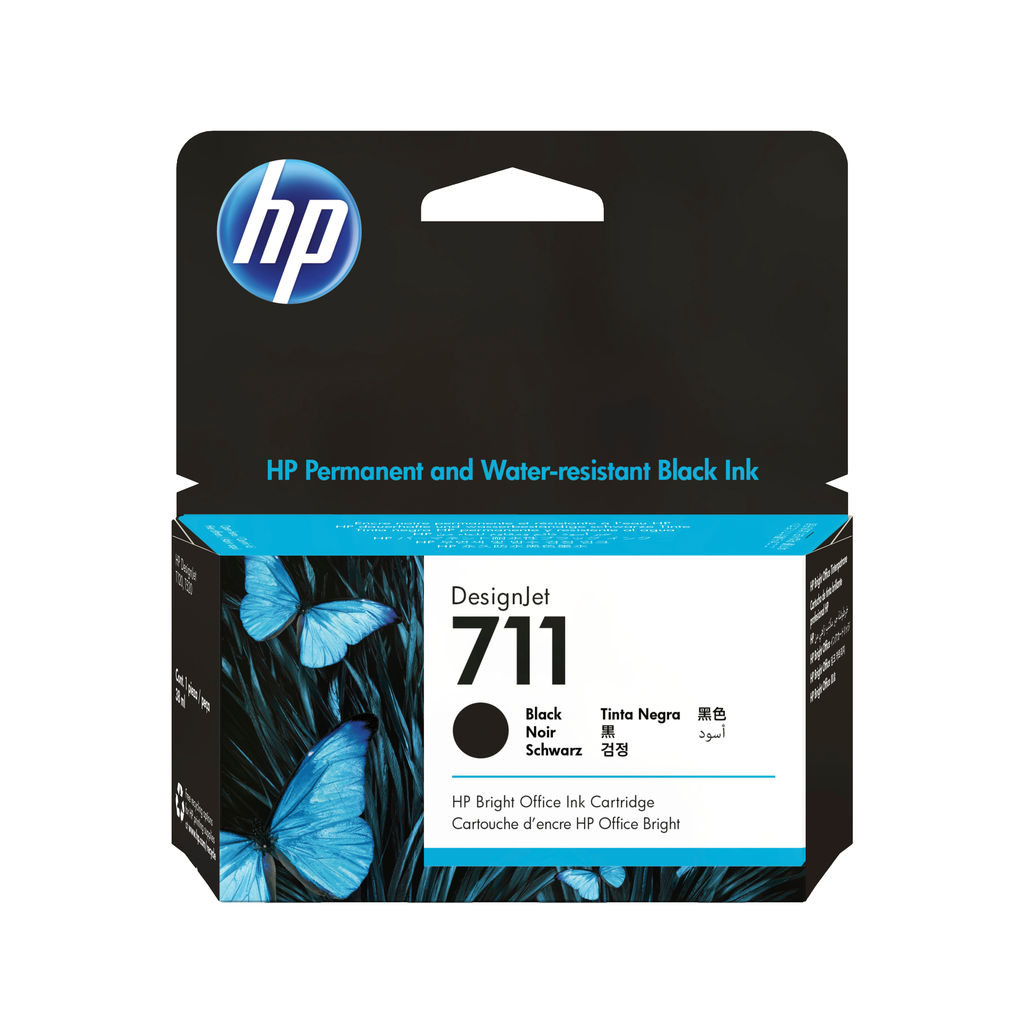[CZ129A] Cartouche d'encre HP 711 / CZ129A noire, 38 ml