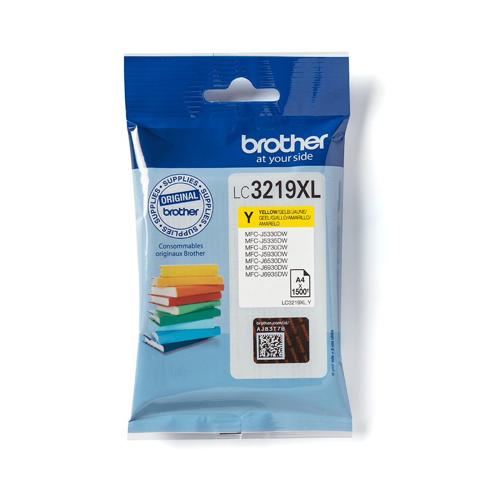 Brother Tintenpatrone LC-3219XLY / LC3219XLY Gelb XL, 1.500 Seiten