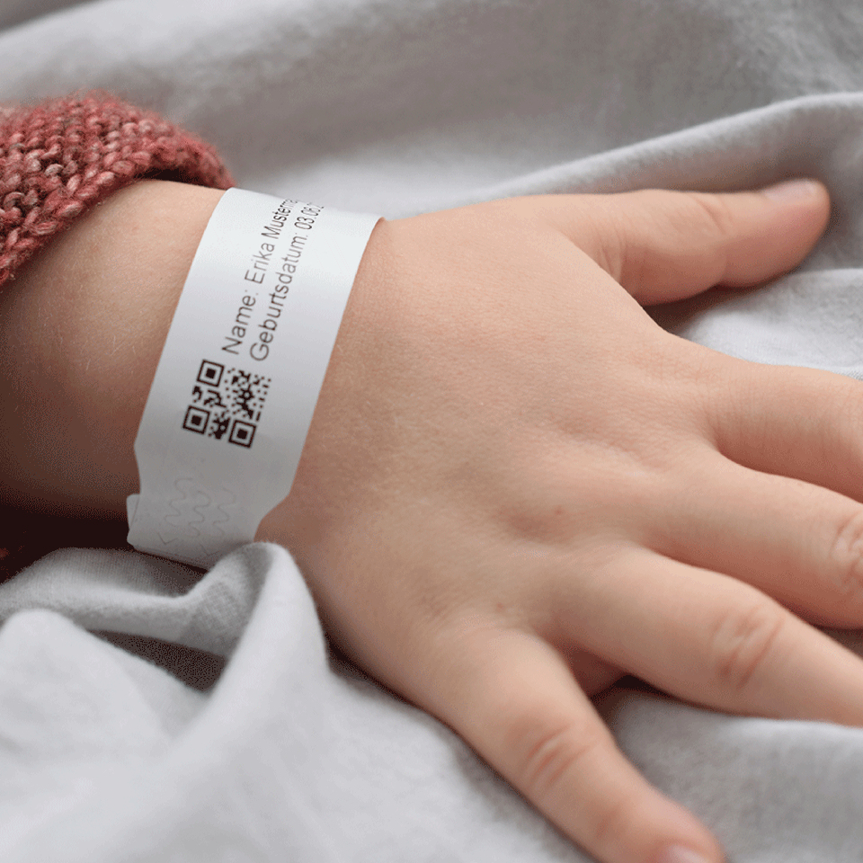 Brother BWE-AB165IW thermal wristbands child, 20 x 165 mm, 250 wristbands x 4 rolls