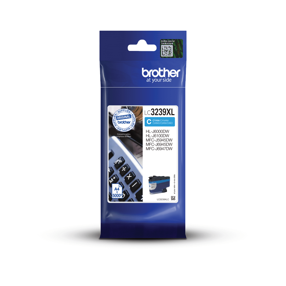 Brother LC-3239XLC / LC3239XLC cyan ink cartridge XL, 5,000 pages