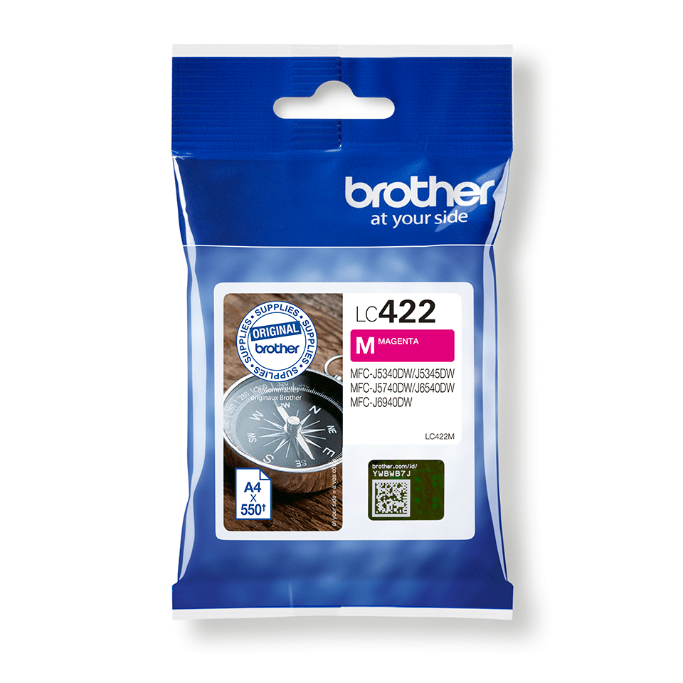 Brother Tintenpatrone LC-422M / LC422M Magenta, 550 Seiten