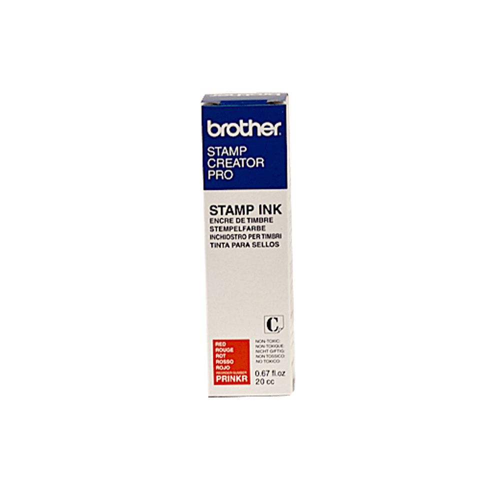 Flacon de recharge d'encre Brother PRINKR rouge pour tampons PR