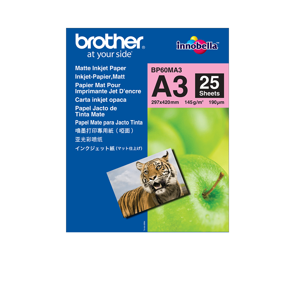 [BP60MA3] Brother BP60MA3 matte inkjet paper A3, 25 sheets, 145 g/m²