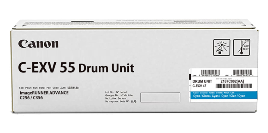 Canon C-EXV55 / 2187C002 cyan imaging drum, 45,000 pages