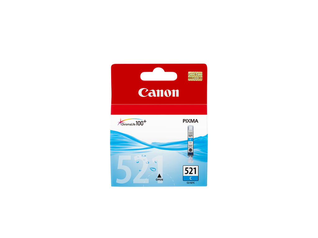 Tintenpatrone Canon CLI-521C / 2934B001 Cyan, 505 Seiten