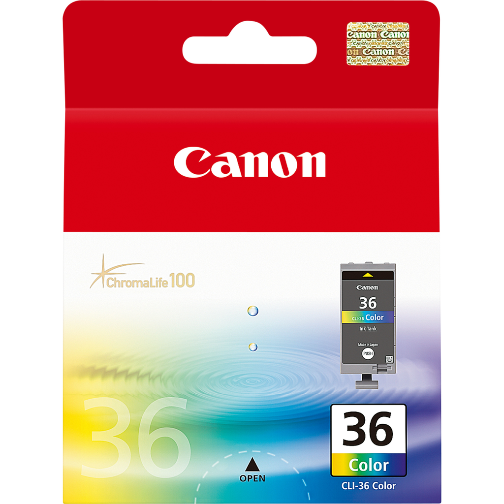 Cartouche d'encre Canon CLI-36 / 1511B001 3 couleurs, 249 pages