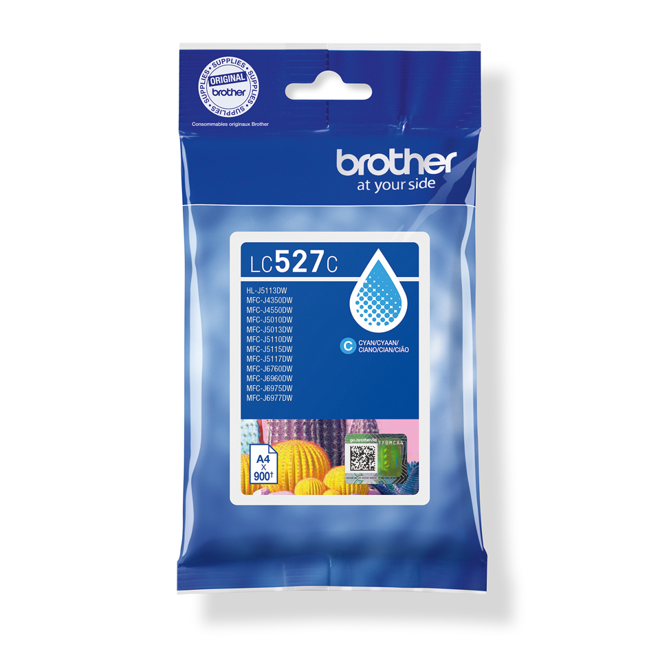 Brother Tintenpatrone LC-527C / LC527C Cyan, 900 Seiten