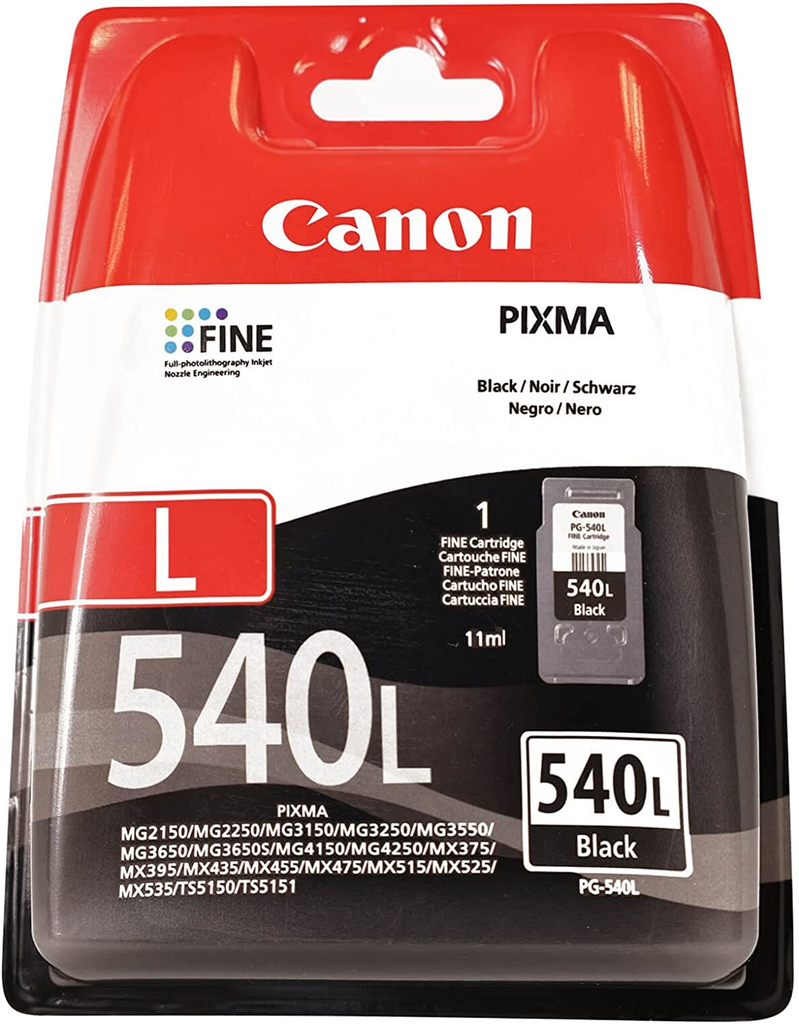 Cartouche d'encre Canon PG-540L / 5224B001 noire, 300 pages