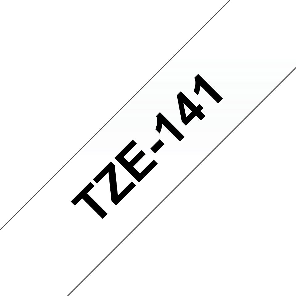 Brother Schriftband laminiert TZe-141 / TZE141, schwarz auf transparent, 18 mm x 8 m