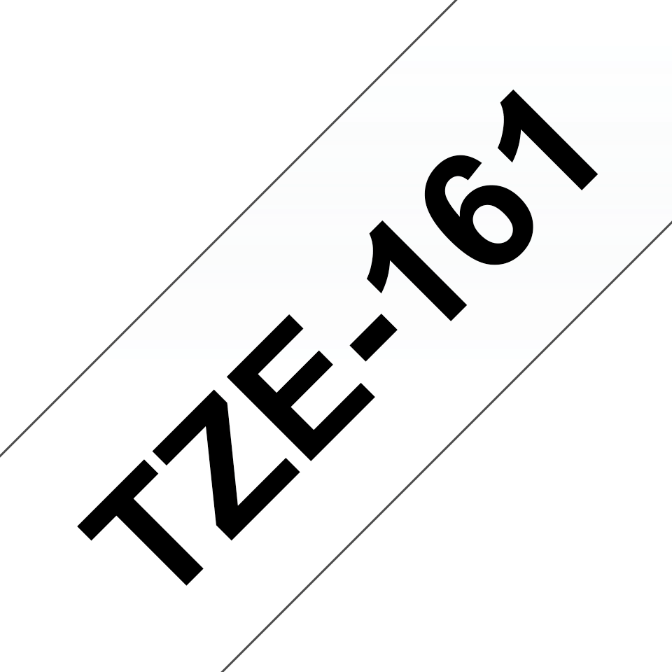 Ruban laminé Brother TZe-161 / TZE161, noir sur transparent, 36 mm x 8 m
