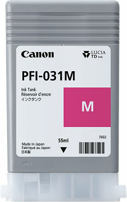 Canon PFI-031M / 6265C001 magenta ink cartridge, 55 ml