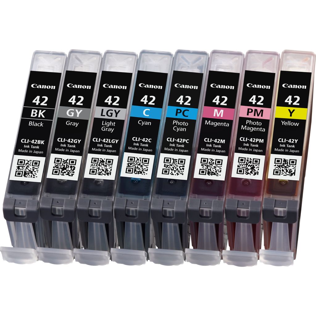 Multipack Tintenpatronen Canon CLI-42 / 6384B010, 8 Farben, 900 Seiten