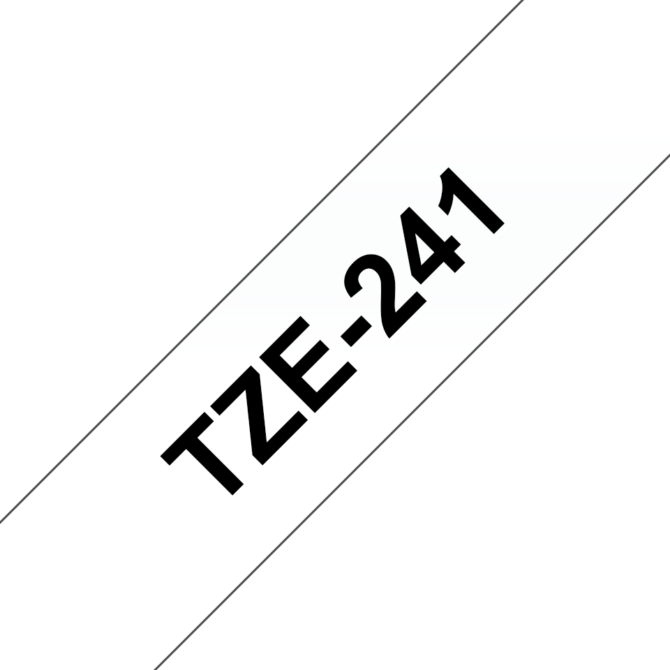 Brother TZe-241 / TZE241 laminated tape, black on white, 18 mm x 8 m