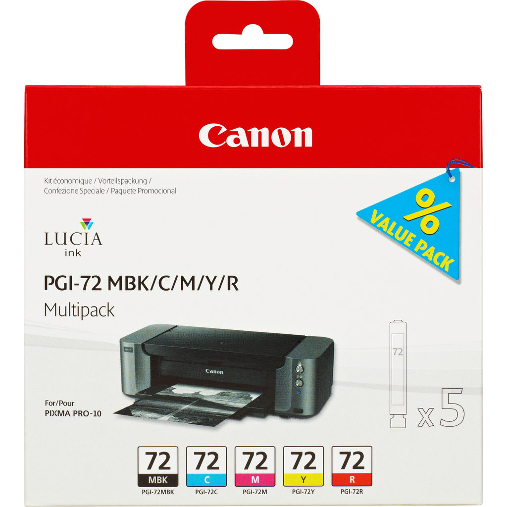 Multipack Tintenpatronen Canon PGI-72 / 6402B009, 5 Patronen