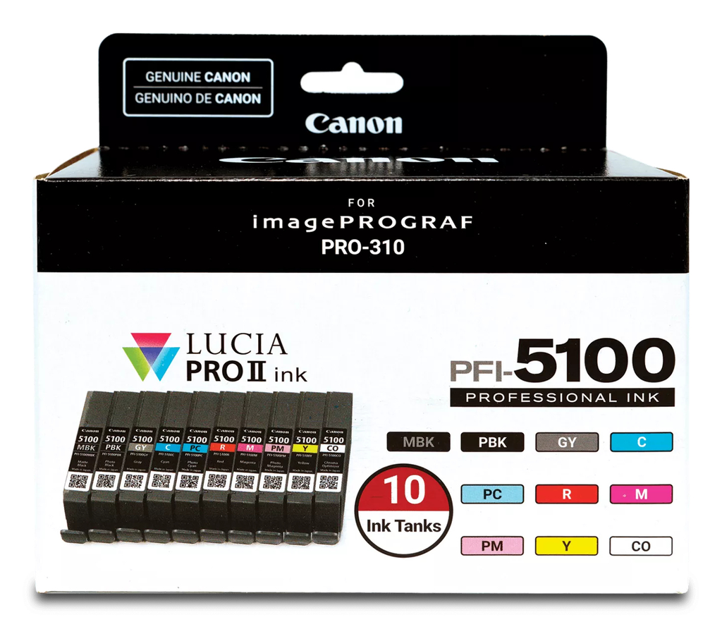 Multipack Tintenpatronen Canon PFI-5100 / 6951C009, 10 Patronen
