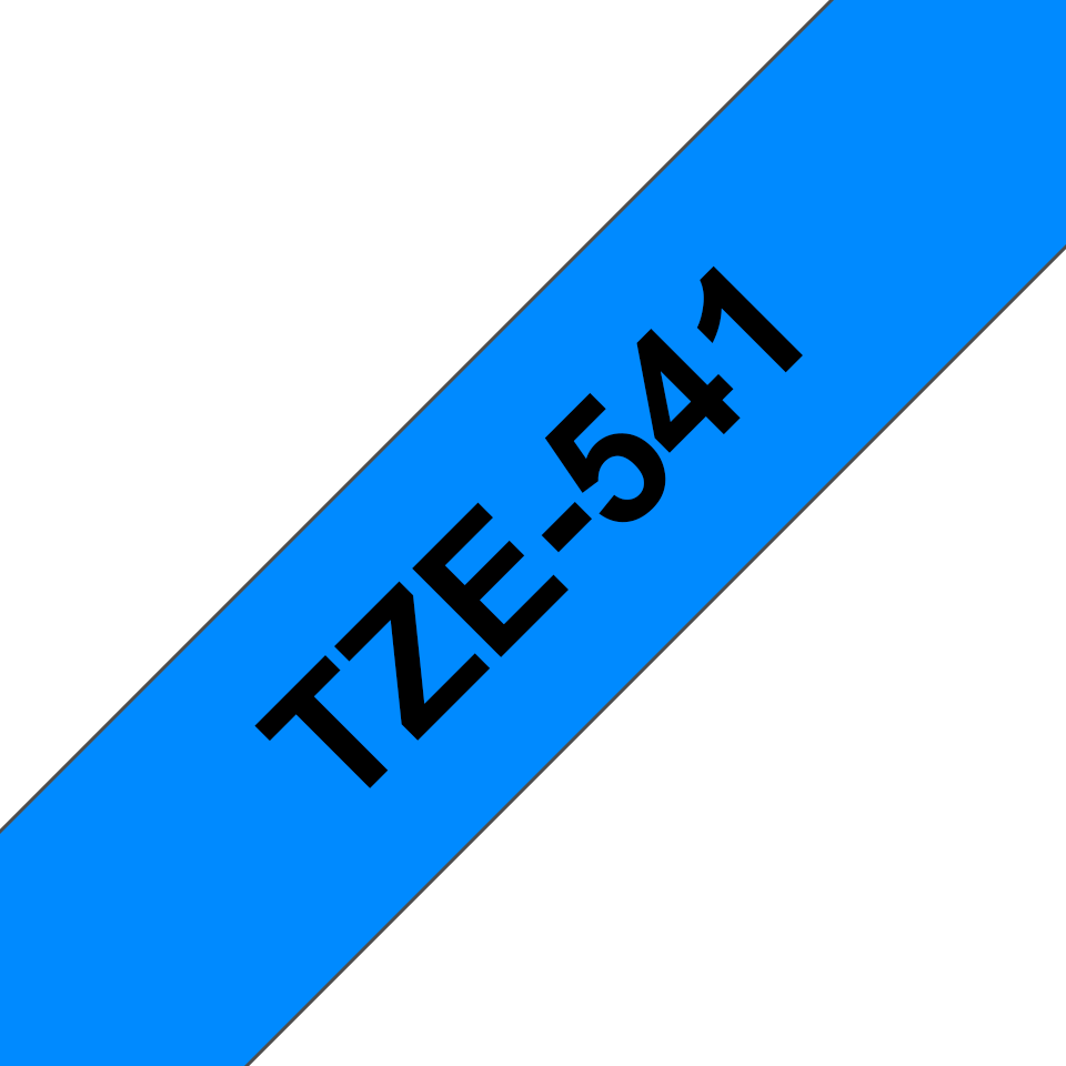 Brother Schriftband laminiert TZe-541 / TZE541, schwarz auf blau, 18 mm x 8 m
