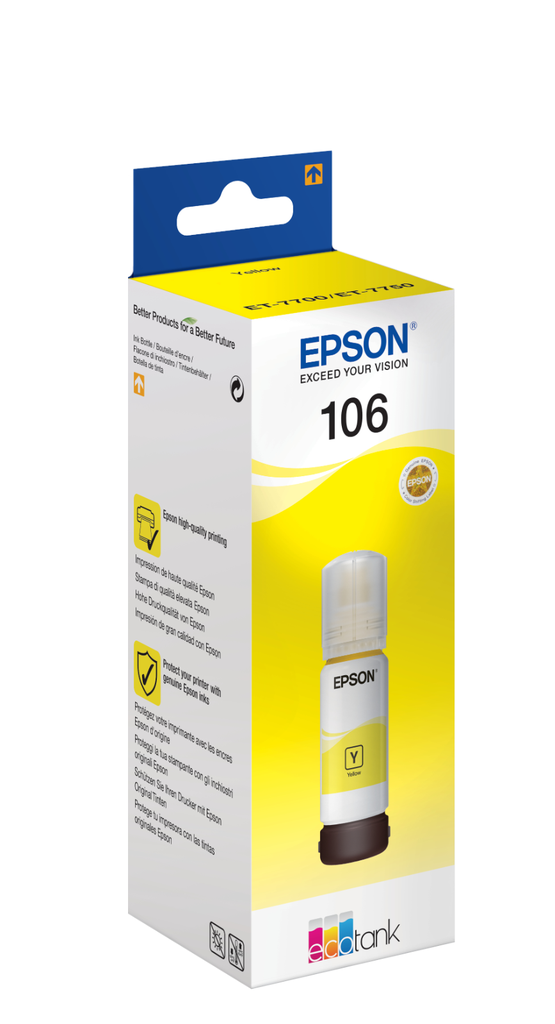 Epson 106 / C13T00R440 yellow ink bottle, 70 ml