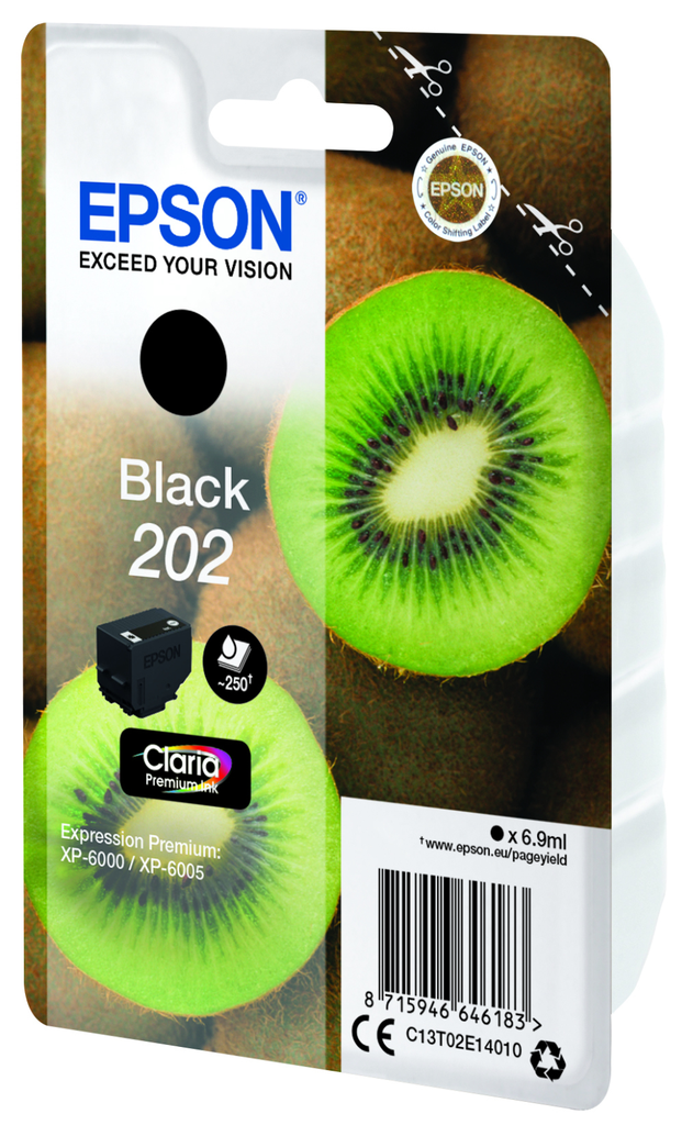 [C13T02E14010] Epson 202 / C13T02E14010 black ink cartridge, 250 pages