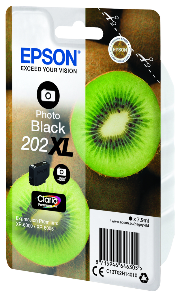 [C13T02H14010] Tintenpatrone Epson 202XL / C13T02H14010 Fotoschwarz XL, 800 Seiten
