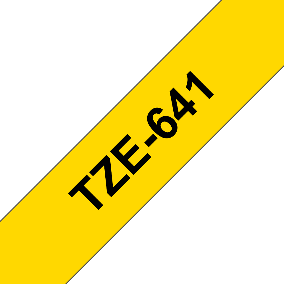 [TZE641] Brother Schriftband laminiert TZe-641 / TZE641, schwarz auf gelb, 18 mm x 8 m