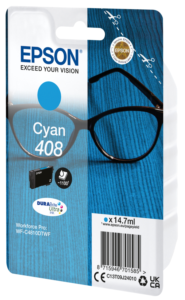 [C13T09J24010] Epson C13T09J24010 cyan ink cartridge, 1,100 pages