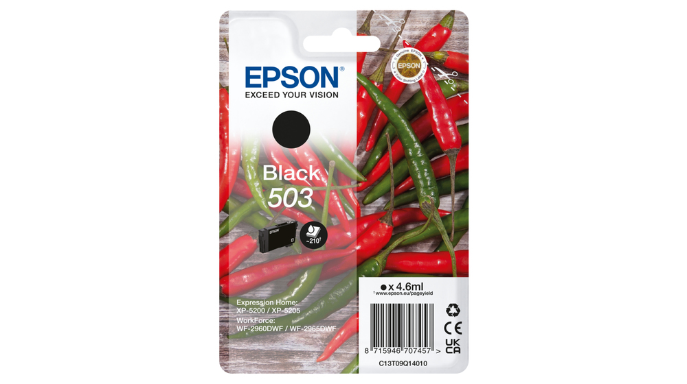 [C13T09Q14010] Epson 503 / C13T09Q14010 black ink cartridge, 210 pages