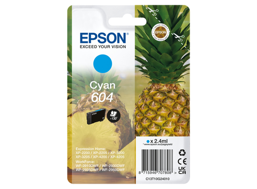[C13T10G24010] Cartouche d'encre Epson T10G24 / C13T10G24010 cyan, 130 pages
