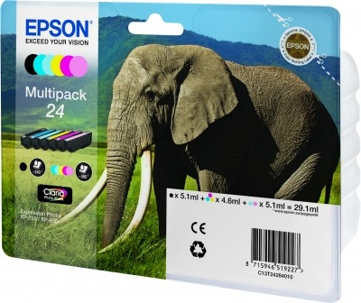 [C13T24284011] Cartouche d'encre Epson 24 / C13T24284011 4 couleurs, 51 ml