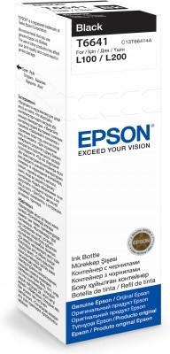 Tintenflasche Epson T6641 / C13T66414A Schwarz, 70 ml